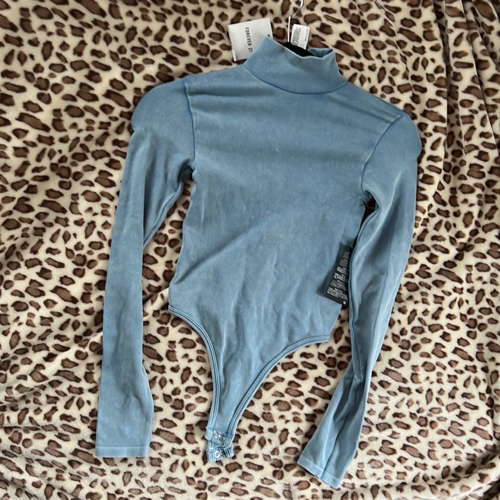 Forever 21 Vintage Blue Thong Bodysuit